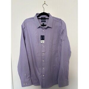 Stafford Premium Stretch Shirt, XL, 17-17.5 36/37, Lilac, NWT